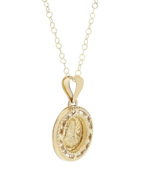 Collar sagrado corazón D Cadena de oro 14 K