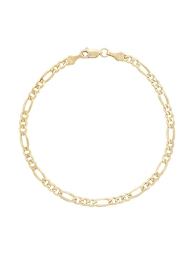 Pulsera D Cadena de oro 14 K con acabado brillante