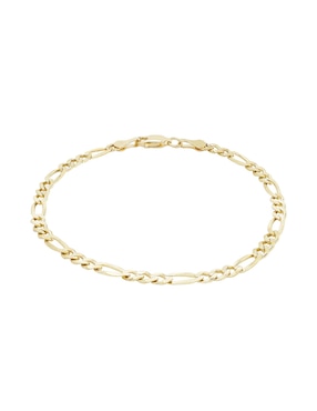 Pulsera D Cadena de oro 14 K con acabado brillante