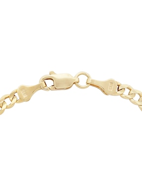Pulsera D Cadena de oro 14 K con acabado brillante