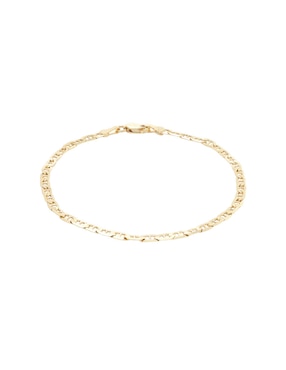 Pulsera D Cadena de oro 14 K con acabado pulido