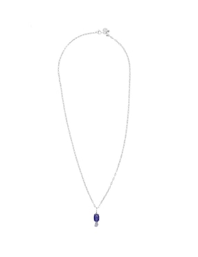 Collar con dije ovalado Teresa Díaz Joyería Mexicana Destellos de plata P 925