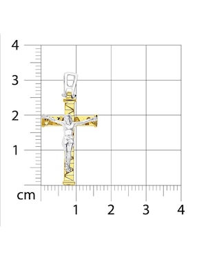 Dije de crucifijo Joyerías Bizzarro cristo de oro 14 K