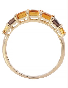 Anillo con gema Valessa 14 k de oro citrina brillante