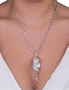 Collar con dije Teresa Díaz Joyería Mexicana de plata P 925