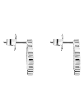 Aretes redondos Oso Tous Straight de plata P 925 con acabado brillante