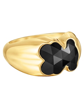Anillo de oso Tous Icon Color P 925 de plata ónix brillante