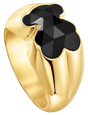 Anillo de oso Tous Icon Color P 925 de plata ónix brillante