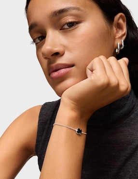 Pulsera Tous de plata con ónix p 925 Icon Color con acabado liso