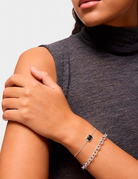 Pulsera Tous de plata con ónix p 925 Icon Color con acabado liso