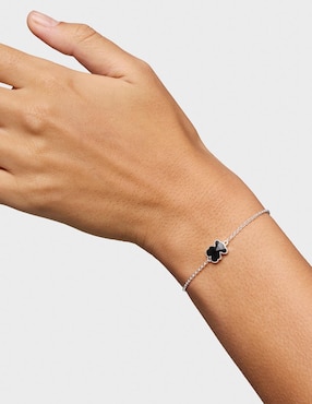 Pulsera Tous de plata con ónix p 925 Icon Color con acabado liso