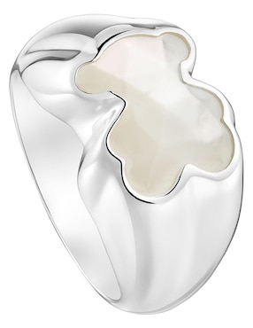 Anillo de oso Tous Icon Color P 925 de plata nácar brillante