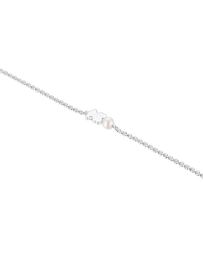 Pulsera Tous de plata con perla de agua p 925 Sweet Dolls con acabado liso