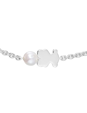 Pulsera Tous de plata con perla de agua p 925 Sweet Dolls con acabado liso