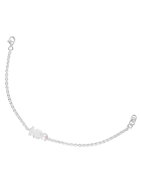 Pulsera Tous de plata con perla de agua p 925 Sweet Dolls con acabado liso