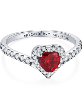 Anillo de corazón Moonberry Eternity Moments P 925 de plata zirconia cúbica brillante