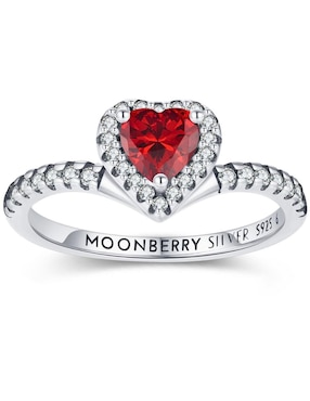 Anillo de corazón Moonberry Eternity Moments P 925 de plata zirconia cúbica brillante