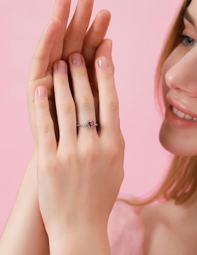 Anillo de corazón Moonberry Eternity Moments P 925 de plata zirconia cúbica brillante