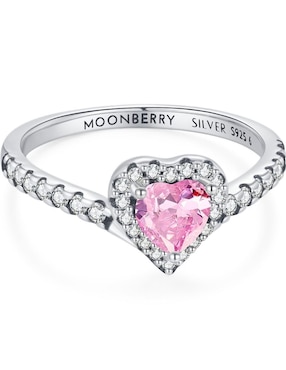 Anillo de corazón Moonberry Eternity Moments P 925 de plata zirconia cúbica brillante