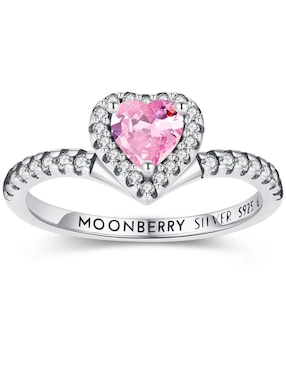 Anillo de corazón Moonberry Eternity Moments P 925 de plata zirconia cúbica brillante