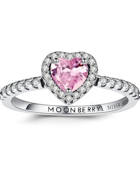 Anillo de corazón Moonberry Eternity Moments P 925 de plata zirconia cúbica brillante