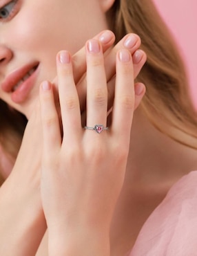 Anillo de corazón Moonberry Eternity Moments P 925 de plata zirconia cúbica brillante