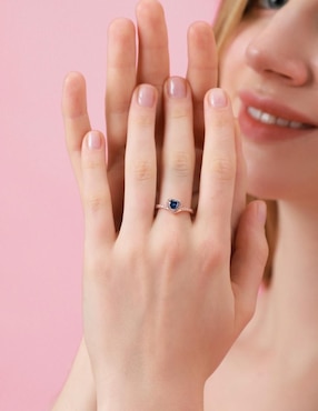Anillo de corazón Moonberry Eternity Moments de plata vermeil P 925 zirconia cúbica con acabado baño de oro rosa