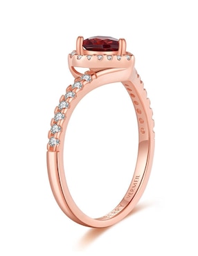 Anillo de corazón Moonberry Eternity Moments de plata vermeil P 925 zirconia cúbica con acabado baño de oro rosa