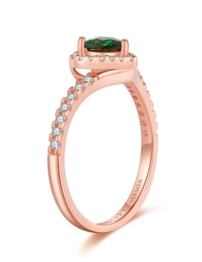 Anillo de corazón Moonberry Eternity Moments de plata vermeil P 925 zirconia cúbica con acabado baño de oro rosa