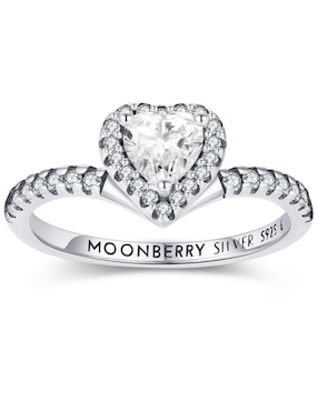 Anillo de corazón Moonberry Eternity Moments P 925 de plata zirconia cúbica brillante