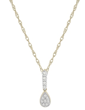 Collar de gota Mjj Brilliant Inc de oro 14 K