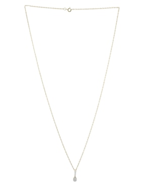 Collar de gota Mjj Brilliant Inc de oro 14 K