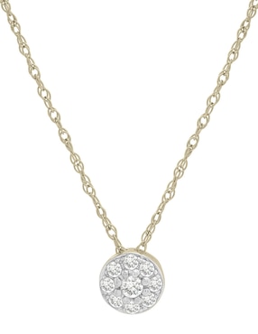 Collar Mjj Brilliant Inc de oro 14 K