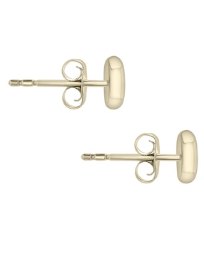 Broqueles Mjj Brilliant Inc de oro 14 k con acabado brillante diamante