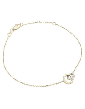 Pulsera Mjj Brillant Inc de oro 14 k Diamond Bracelet con acabado brillante