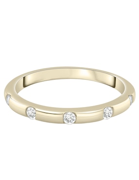 Anillo Mjj Brilliant Inc 14 k de oro diamante pavé