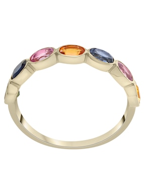 Anillo Mjj Brilliant Inc Color Bands 14 k de oro zafiro pulido