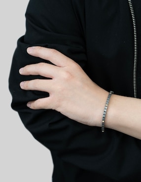 Pulsera Mjj Brilliant Inc de oro 14 K con acabado mate