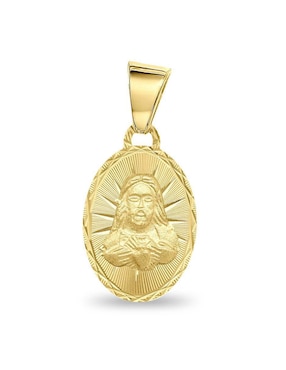 Medalla ovalada Joyerías Bizzarro sagrado corazón de oro 14 K