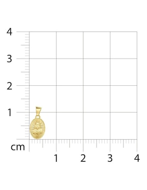 Medalla ovalada Joyerías Bizzarro sagrado corazón de oro 14 K
