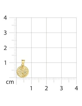 Medalla circular Joyerías Bizzarro cristo de oro 14 K