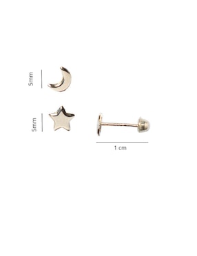 Broqueles de estrella Mardía de oro