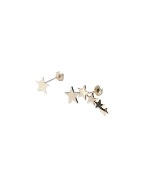Set de aretes de estrella Mardía de oro