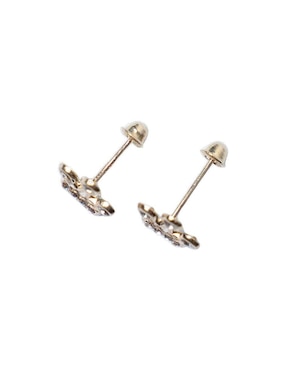 Broqueles de corona Mardía de oro zirconia