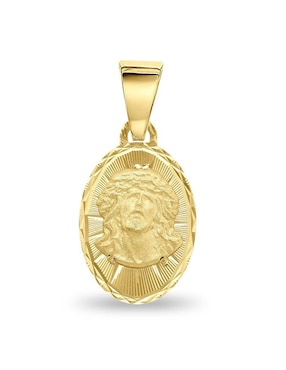 Medalla ovalada Joyerías Bizzarro cristo de oro 14 K