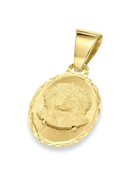 Medalla ovalada Joyerías Bizzarro cristo de oro 14 K