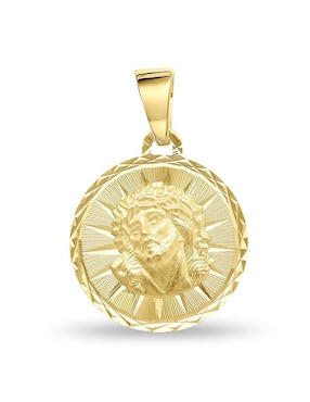 Medalla circular Joyerías Bizzarro cristo de oro 14 K