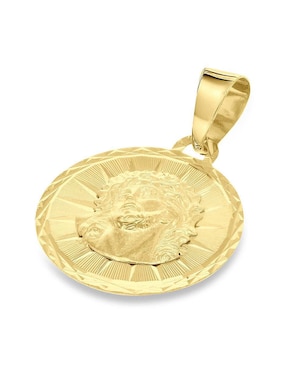 Medalla circular Joyerías Bizzarro cristo de oro 14 K