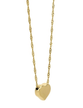 Collar con dije de corazón Cristal Joyas de oro 14 K