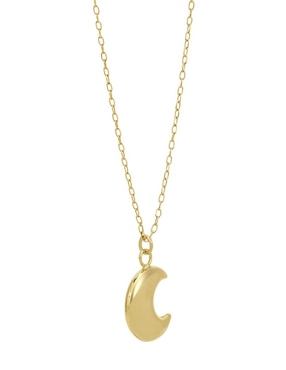 Collar con dije de luna Cristal Joyas de oro 14 K